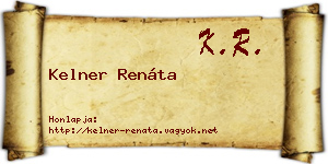 Kelner Renáta névjegykártya